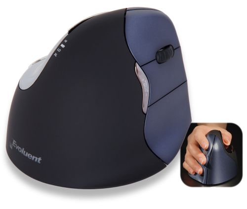 Ergonomisk mus - Evoluent VerticalMouse 4 Højrehåndet Trådløs
